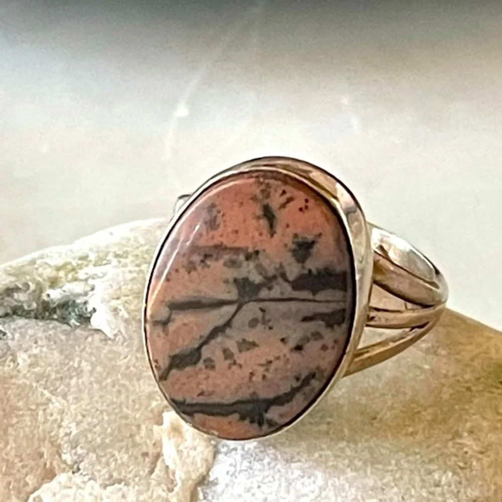 Native American Jasper Ring Vintage Size 6 1/4